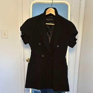 Black Double-Breasted Women's Blazer